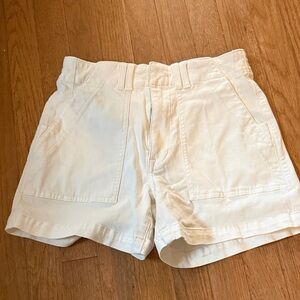 pistola Cream High-Rise Utility Shorts